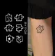 【Mars Tattoo】NEW Technology Magic, Long Lasting 2 Weeks, Semi-Permanent tattoo,Temporary Tattoo, tattoo Sticker, Fake Tattoo, Building Block, X035. 