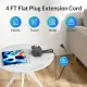 Mini Power Strip with 3 USB Ports, ORICO 2 Outlet Portable Flat Plug Strip with 120cm Small Extension Cord, No Surge Protector for Cruise Ship Essentials Travel[3Pin US plug]. 