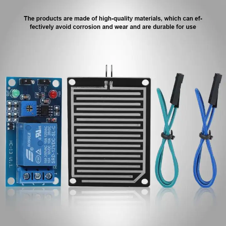 12V Rain Water Raindrops Detection Sensor Module Relay Control Module