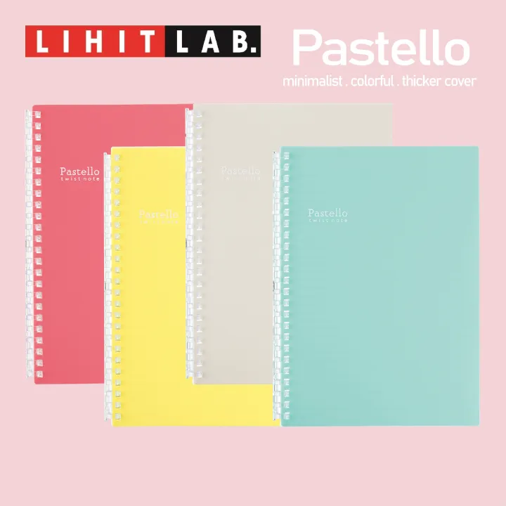 【LIHIT LAB.】Pastello Twist Note Notebook 6mm Single Line (B5/A5 Size)