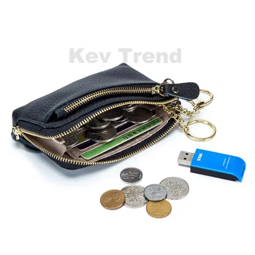 Kev แนวโน้มใหม่กระเป๋าสตางค์ใบสั้นกระเป๋าเงินแฟชั่นแท้หนังกระเป๋าคลัทช์หรูหรา Multi-Card กระเป๋ากระเป๋ากุญแจขาย