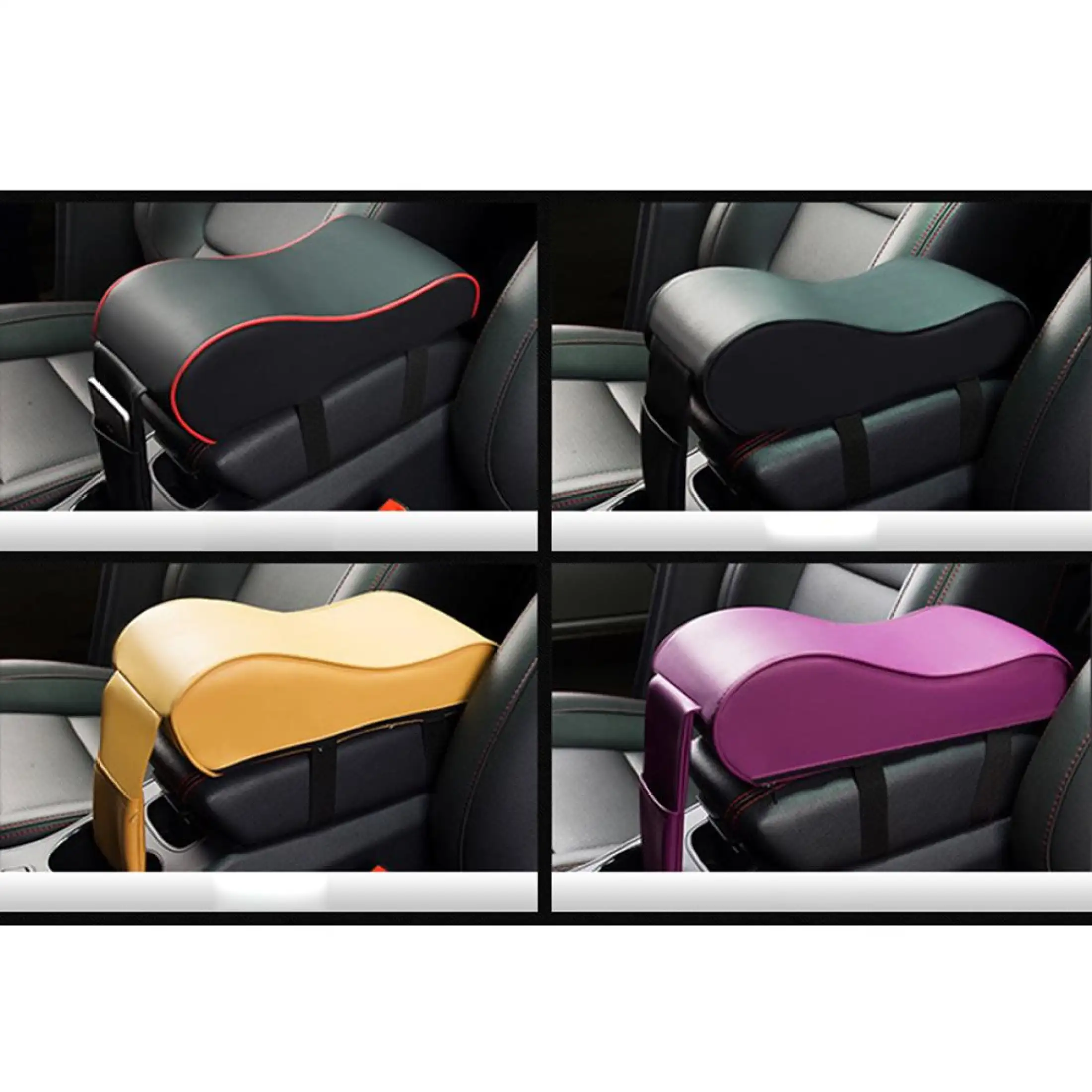 Leather Car Armrest Pad Universal Auto Armrests Car Center Console Arm Rest Seat Box Pad Vehicle Protective Car Styling Lazada Singapore