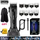Kemei KM-5082 New Cordless Hair Clipper With Base 7000RPM LED LCD Digital Display Carbon Steel Blade Oil Head Trimmer Low Noise Shaver. 