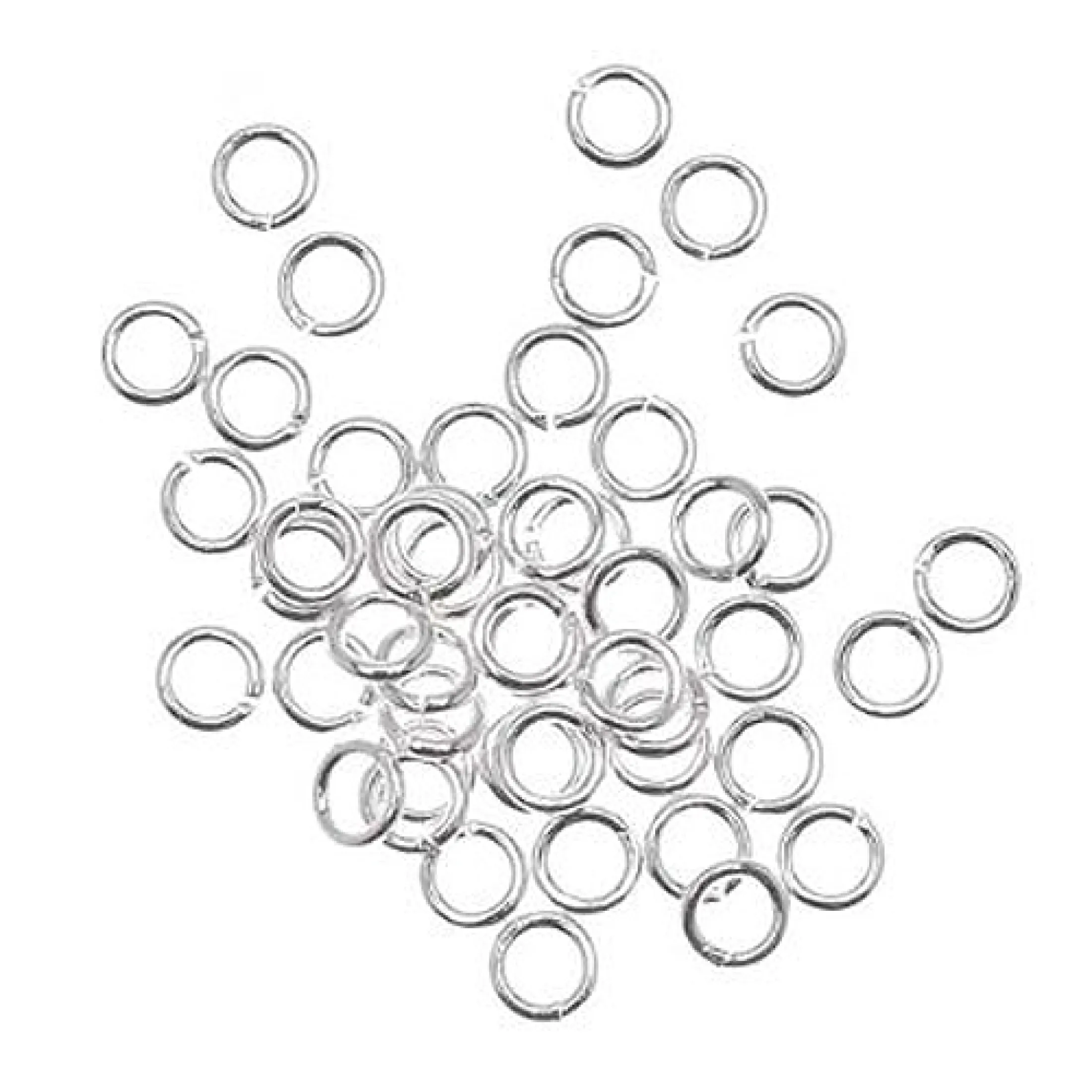 500 pièces Open Jump Rings for jewelry making, 4 mm, argent K2E4 2X