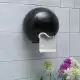 Bathroom Ball Shaped Face Emoji Wall Mounted Tissue Holder Toilet Roll Paper Box - Black. 