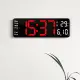 Large LED Digital Wall Clock Remote Control Temp Date Week Display Memory Table Watch Wall-mounted Dual Electronic Alarms Clocks. 