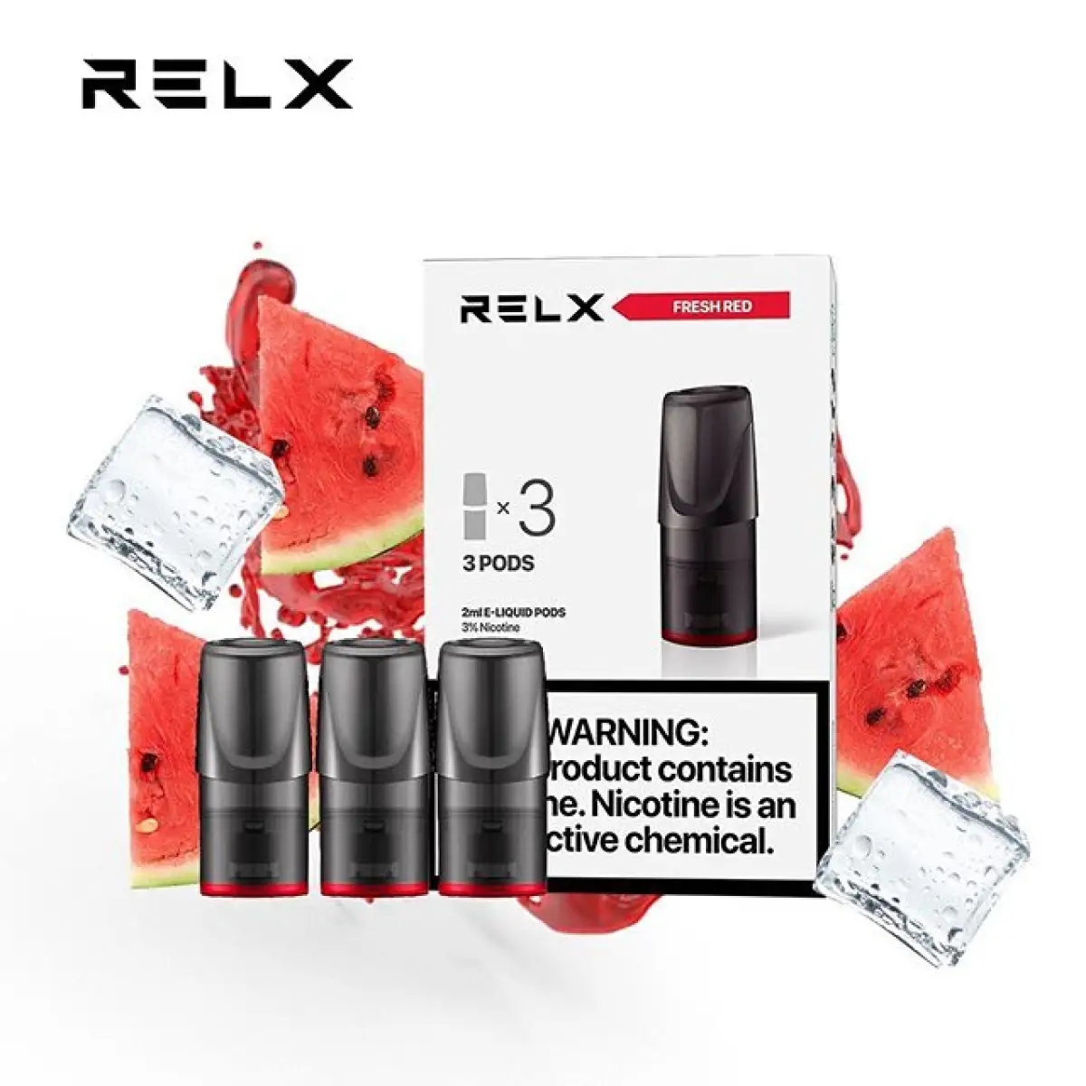 Ready Stock 100 Original Relx Malaysia Ice Watermelon 冰西瓜 Refill Pod Flavor Lazada