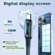 MeeGoo 120W Fast Charger Cable  6A USB to Type C Cable With Led Digital Display QC PD Nylon Data Cord Data transmission Cable COD. 