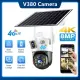 V380 4K Dual Lens Solar Camera 4G Sim Wireless Outdoor Waterproof PIR Motion Detection Zoom CCTV Surveillance Low Powered IP Camara. 