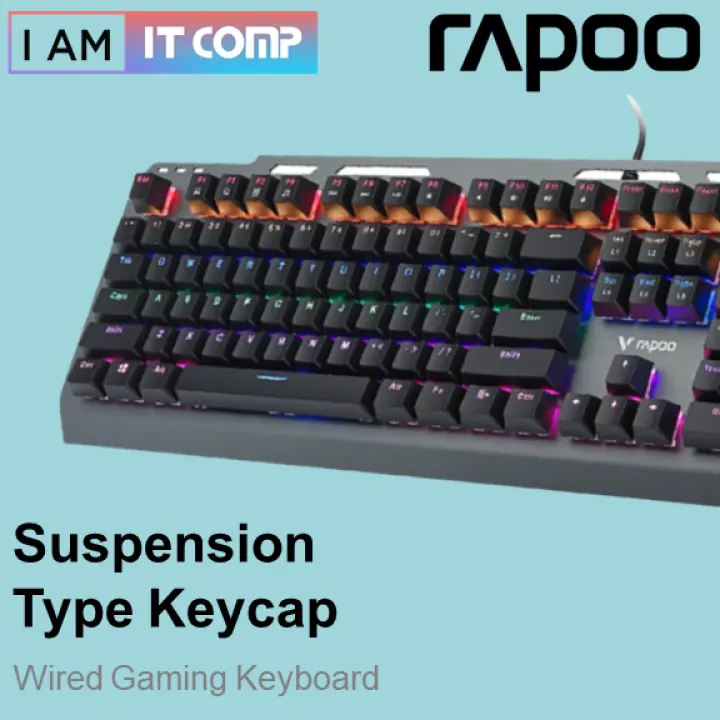 RAPOO GK500 Backlit Mechanical USB Gaming Keyboard - Wired Keyboard