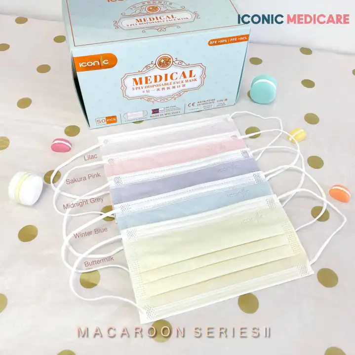 Iconic Medicare Adult Kids Face Mask Macaroon Easter Limited Edition Lazada