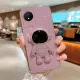 Phone Casing Vivo Y28 4G Y18 Y100 5G Y03 Y27s Y17s Y36 Y27 5G Y02 Y02A Y21 2021 Y21S Shinny Luxury Plating straight edge Craft with stand TPU Silicone Soft Phone Case vivo y27 with cute astronaut Bracket Phone Cover. 