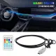SEAMETAL Car Ambient Lighting Kit RGB LED Strip Light USB Plug Interior Atmosphere Lamp APP Remote Control. 