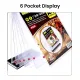 A4/A5/A6 Sizes Flip Menu Stand Display Table Stand with 6 Loose Leaf Flip Menu Berdiri 6 helai halaman. 