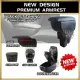 Proton Saga BLM FLX FL Armrest Arm Rest Premium Adjustable Double Layer 7USB / 4USB ( Black / Red Stitching ). 