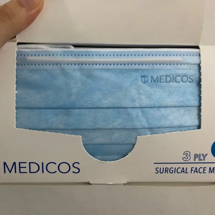 Medicos Face Mask Surgical Face Mask Blue Made In Malaysia Blue 