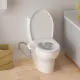 SAMODRA Ultra-Slim Bidet Attachment Non-Electric Dual Nozzle (Female & Rear Wash)Chrome Spin Button Fresh Water Bidet Toilet Seat Attachment with Brass Inlet. 