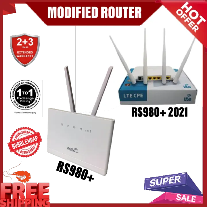 Free Shipping New Modem Rs980 Rs980 2021 Modified Unlimited Internet 4g Lte Modem Router Mod Wifi Unlock All Telco Lazada