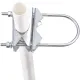Double Antenna Mast Clamp V-Jaw Bracket U Bolts Pipe Mounting Hardware 2 Sets for Yagi WiFi Antenna, TV Antenna. 