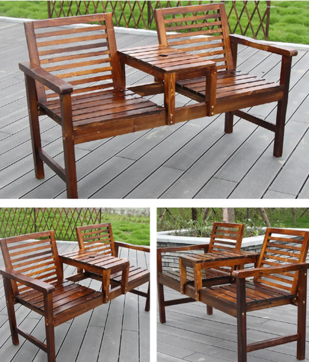 142x86x66cm Long Chair Double Seater Kerusi Panjang Garden Portable Two Sets 2 Dining Lounge Supplier Balcony