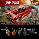 Assembling parent-child Phantom Ninja underwater speed 4-in-1 supersonic transforming chariot children's educational building blocks. 