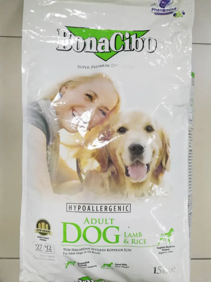 Bonacibo Adult Dog Food Lamb Rice 15kg Lazada
