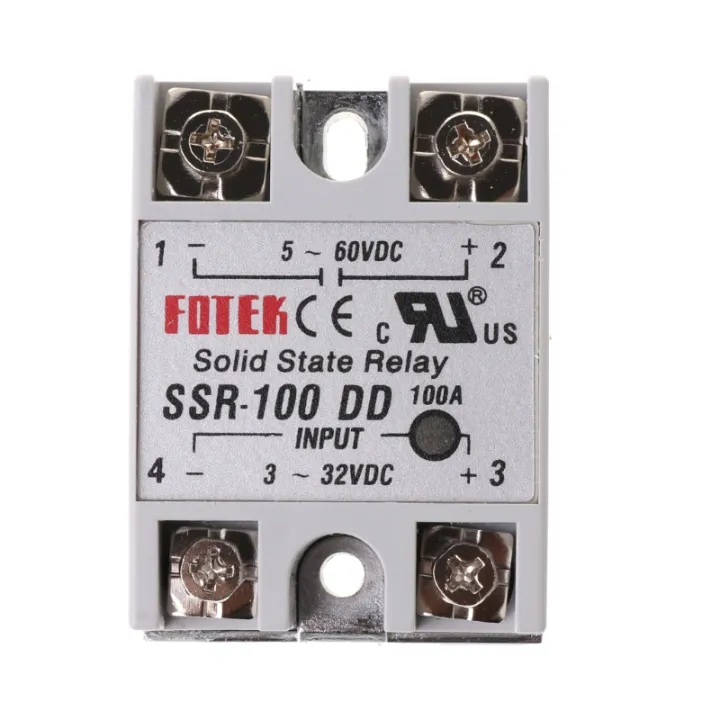 SSR-100 DD Solid State Relay Module 100A 3-32V DC Input  5-60V DC Output Relay