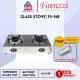 Firenzzi FS-126 FS-148 4.1kWx2 4.2kW + 4.8kW 2 Burner Dual Valve Tempered Cooking Glass Gas Hob FS126 FS148 126 148. 