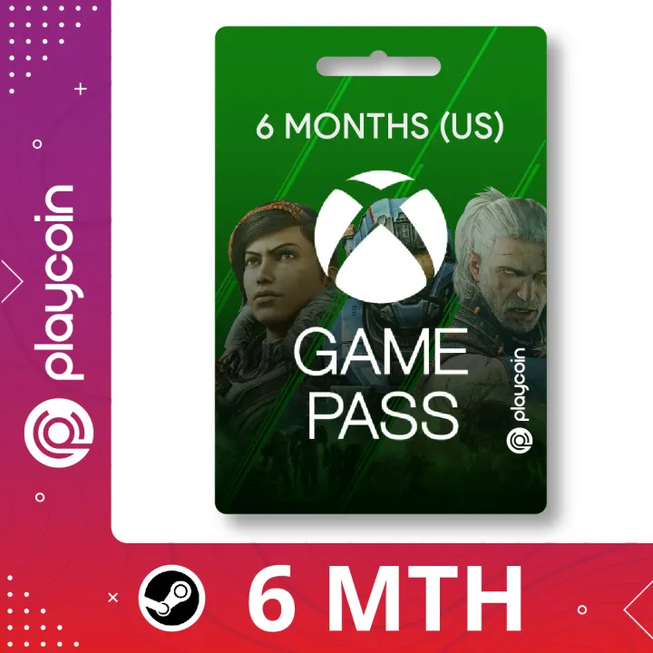 Instant Email 24 7 Xbox Game Pass 6 Months Us Playcoin Lazada