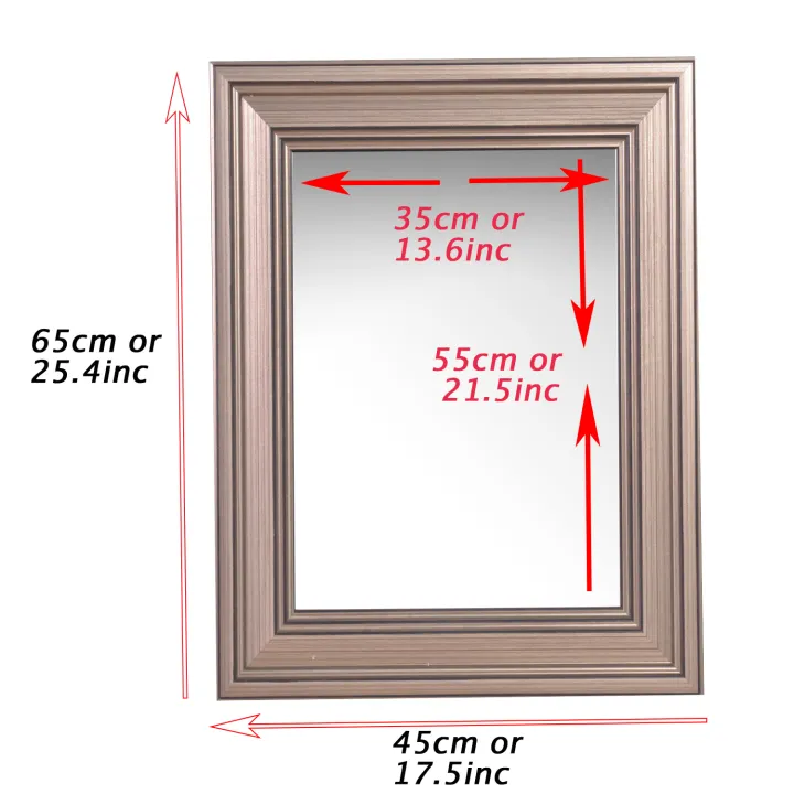 Myjia Lifestyle Polystyrene Hanging Wall Mirror For Home Decor For Apartment Bathroom Makeup Mirror Deco Mirror