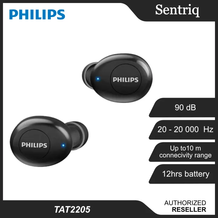 Philips TAT2205 In-ear True Wireless Headphones TAT2205BK/00 Black Color  (Original) 1 Year Warranty by Philips Malaysia | Lazada