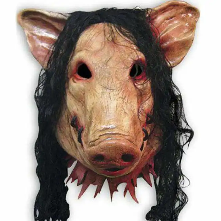 Halloween Mask Full Face Saw Pig Head Scary Mask Costume Party Cosplay Props Lazada Ph