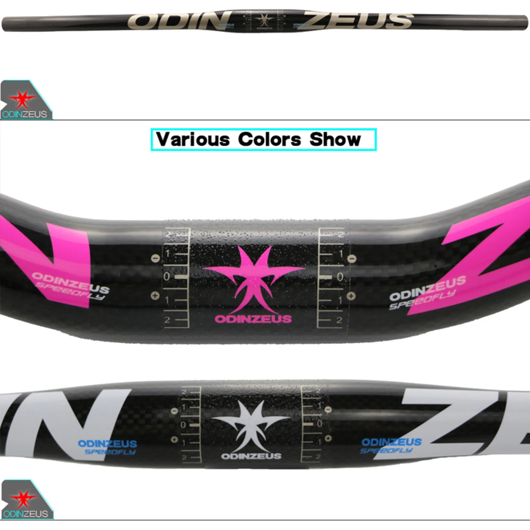 odinzeus Carbon Bicycle Handlebar Hot Sale Ultra light MTB Bike Flat or  Rise Full Carbon Bicycle Handlebar Bike Parts 