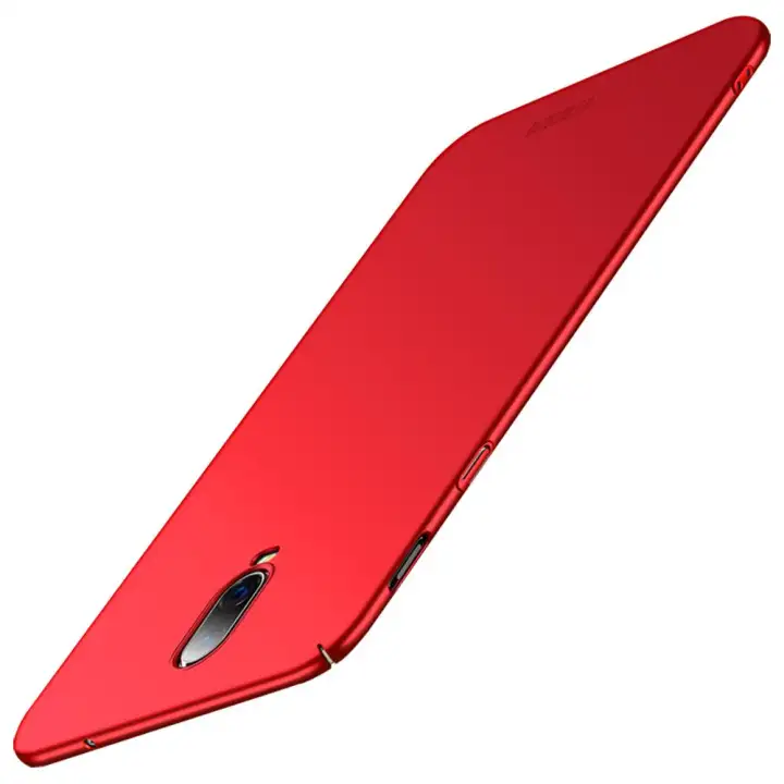 Mofi Matte New Ultra Thin Shockproof Hard PC Back Cover Protective Case for OnePlus 6T - Red (red)