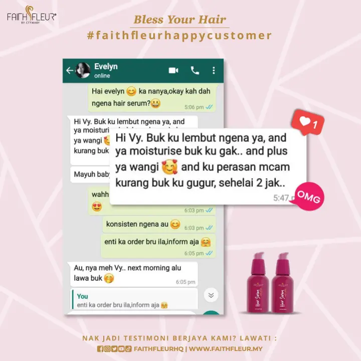 Hair Serum Faith Fleur Lazada
