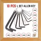 Allen key High Quality Ellen KEY Multiple Size Repair Tool Kit Elenkey 10pcs Set L Allen Key Hex Key Standard Length. 