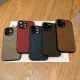 CrashStar With Logo With Lens Films Leather Hard Shockproof Phone Case For iPhone 16 15 14 Pro Max Plus 16e 13 12 11 Pro Max Business Style Anti-fall Phone Casing Cover With Full Cover Lens Camera Protection Hot Sale. 