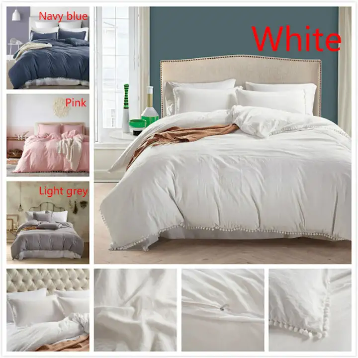 White Washed Ball Duvet Cover, What Is Queen Size Duvet Cover