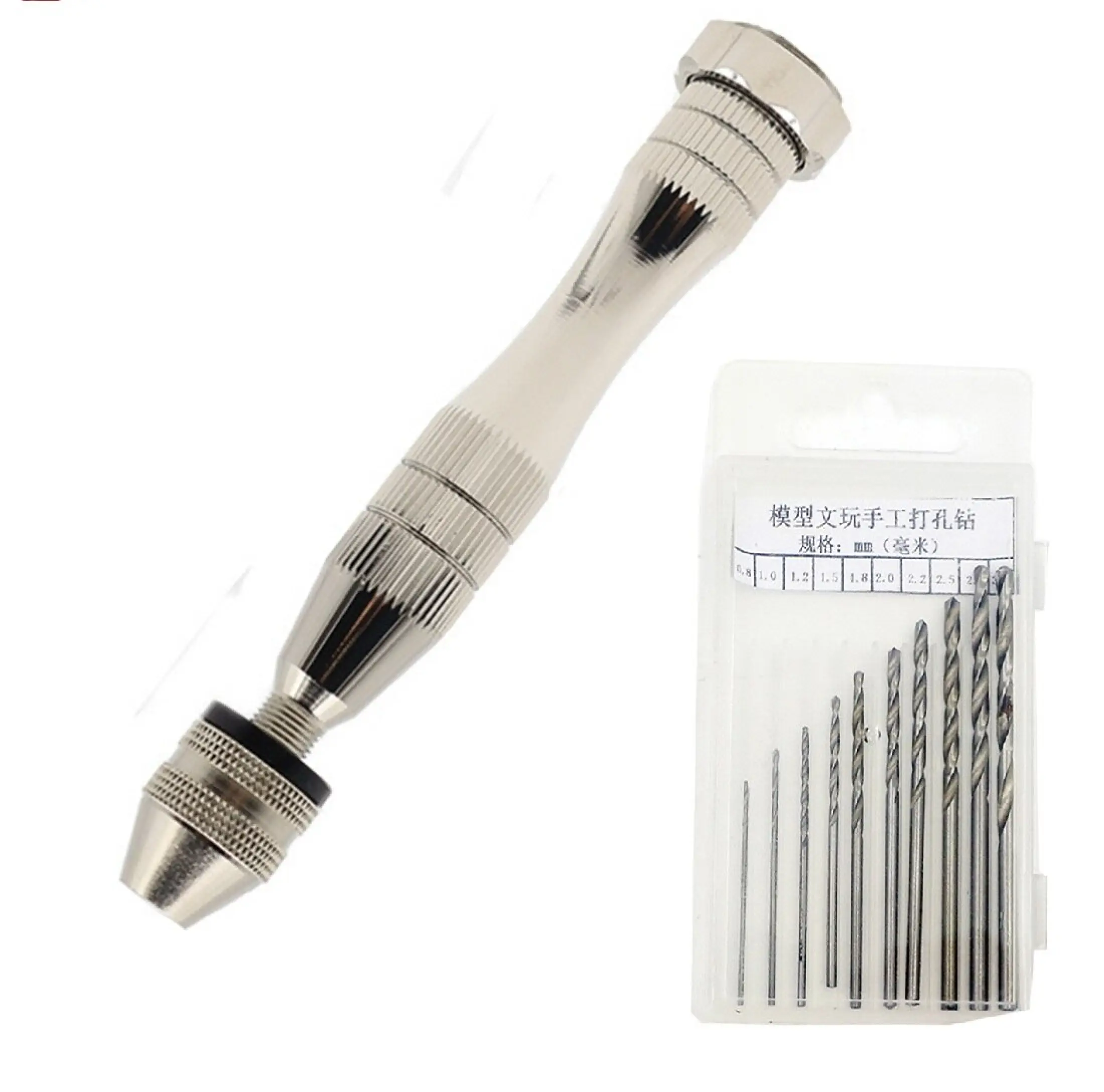 High Mini Hand Drill With Keyless Hole Drilling Manual Jewel 0.8-3mm Spiral