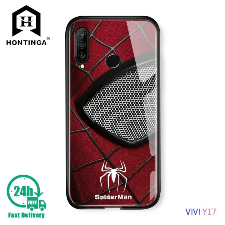 Hontinga For Vivo Y15 2020 Case Marvel The Avengers Superhero Case Captain America Ironman Spiderman Tempered Glass Phone Case Back Casing Cover Lazada Ph