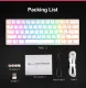 Royal Kludge RK61 Mechanical Keyboard TKL 61 Keys Wireless Bluetooth 2.4Ghz Three Mode 60% RGB Office Hot swappable keyboards Red Switches. 