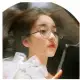 Women Men Casual Retro Round Transparent Glasses Frame Clear - Spek Mata Korea Bulat. 