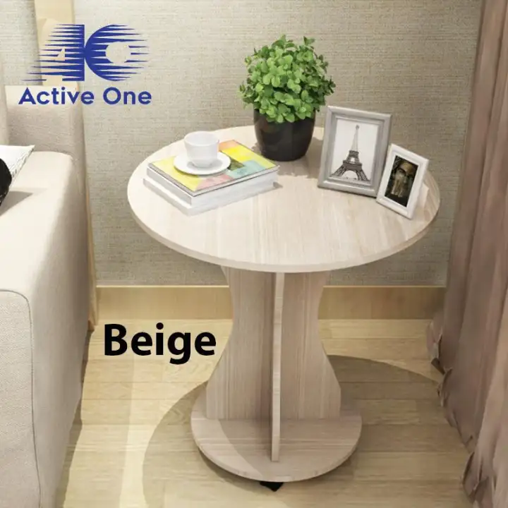 Activeone Modern Wooden Small Round Coffee Table Living Room Side With Wheels Fulfilled By Lazada Activeone Modern Wooden Small Round, Small Round Coffee Table On Wheels