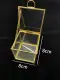 Glass Box small rectangular box in clear glass with a metal frame and mirrored base Ready Stock Gift Box Tunang Ready. 