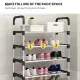 KENZZO : Max Multi Layer Shoes Rack Storage Organizer Space Saving Stackable Shoe Shelf / Rak Kasut Murah/Blue Dot. 