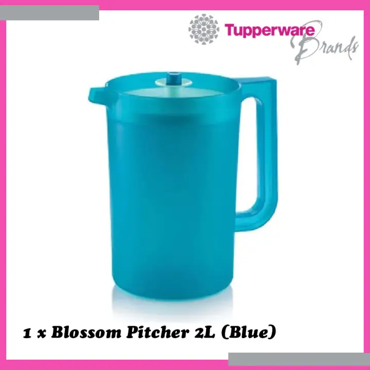 Tupperware 1 Pc Blossom Pitcher Serving Pitcher Drink Jug 2L Blue Colour
