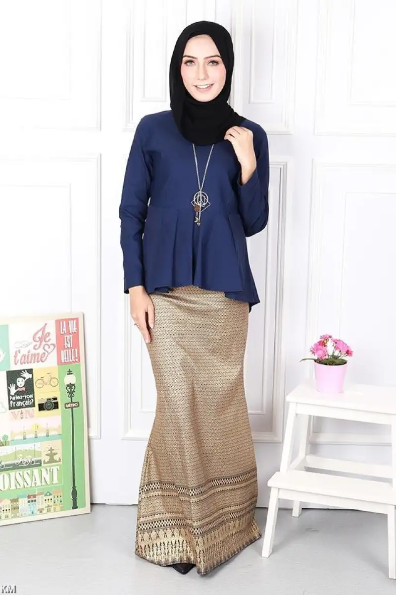 Sonata Golden Baju Kurung Songket Modern K19898 Lazada
