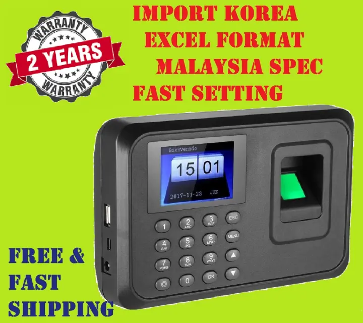 Fingerprint Time Attendance Thumbprint Clock Time Recorder Reader Machine