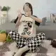 Korea Fashion Pyjamas Set Baju Tidur Perempuan Plus Size Women pajamas plus size wanita short sleeve comfy. 