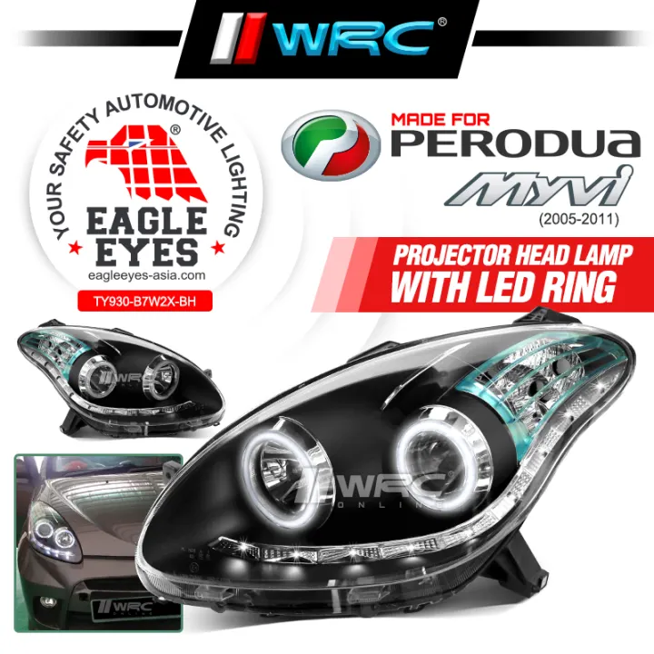Eagle Eyes Perodua Myvi 2005 2011 Projector Headlamp With Led Magic Ring Extreme Led Ring Lazada